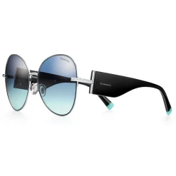 Tiffany & Co. - Butterfly Oversized Sunglasses - Black Blue - Tiffany T Collection - Tiffany & Co. Eyewear - Avvenice