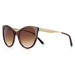 Tiffany & Co. - Butterfly Sunglasses - Tortoise Pale Gold Brown - Tiffany Diamond Point Collection - Tiffany & Co. Eyewear - Avvenice
