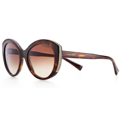 Tiffany & Co. - Cat Eye Sunglasses - Dark Tortoise Pale Gold - Tiffany Diamond Point Collection - Tiffany & Co. Eyewear - Avvenice