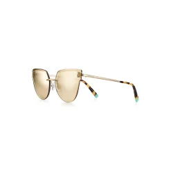 Tiffany & Co. - Cat Eye Sunglasses - Pale Gold Brown - Tiffany T Collection - Tiffany & Co. Eyewear - Avvenice