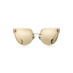 Tiffany & Co. - Cat Eye Sunglasses - Pale Gold Brown - Tiffany T Collection - Tiffany & Co. Eyewear - Avvenice