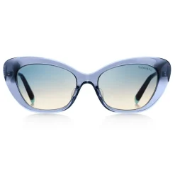 Tiffany & Co. - Cat Eye Sunglasses - Dark Blue Silver - Tiffany Diamond Point Collection - Tiffany & Co. Eyewear - Avvenice