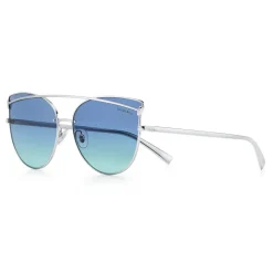 Tiffany & Co. - Cat Eye Sunglasses - Silver Blue - Tiffany T Collection - Tiffany & Co. Eyewear - Avvenice