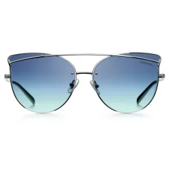 Tiffany & Co. - Cat Eye Sunglasses - Silver Blue - Tiffany T Collection - Tiffany & Co. Eyewear - Avvenice