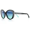 Tiffany & Co. - Cat Eye Sunglasses - Black Silver Blue - Tiffany Diamond Point Collection - Tiffany & Co. Eyewear - Avvenice