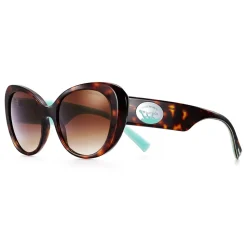 Tiffany & Co. - Color Splash Oval Sunglasses - Tortoise Blue Brown - Return to Tiffany Collection - Tiffany & Co. Eyewear - Avvenice