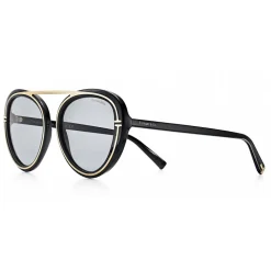 Tiffany & Co. - Pilot Sunglasses - Black Pale Gold Gray - Tiffany T Collection - Tiffany & Co. Eyewear - Avvenice