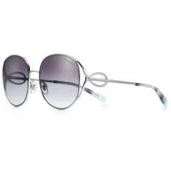 Tiffany & Co. - Rectangular Sunglasses - Silver Black Tiffany Blue - Tiffany Infinity Collection - Tiffany & Co. Eyewear - Avvenice