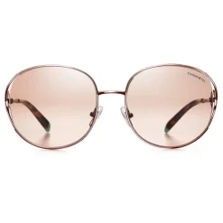 Tiffany & Co. - Rectangular Sunglasses - Rose Gold Tortoise Tiffany Blue - Tiffany Infinity Collection - Tiffany & Co. Eyewear - Avvenice