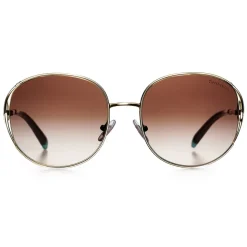 Tiffany & Co. - Rectangular Sunglasses - Pale Gold Tortoise Tiffany Blue - Tiffany Infinity Collection - Tiffany & Co. Eyewear - Avvenice