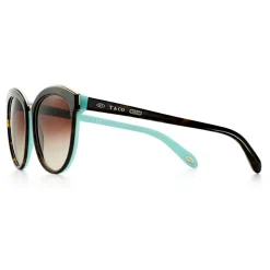 Tiffany & Co. - Round Sunglasses - Tortoise Tiffany Blue Brown - Tiffany 1837™ Collection - Tiffany & Co. Eyewear - Avvenice