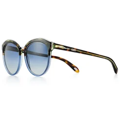 Tiffany & Co. - Round Sunglasses - Tortoise Blue Silver - Tiffany 1837™ Collection - Tiffany & Co. Eyewear - Avvenice