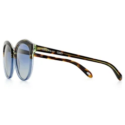 Tiffany & Co. - Round Sunglasses - Tortoise Blue Silver - Tiffany 1837™ Collection - Tiffany & Co. Eyewear - Avvenice