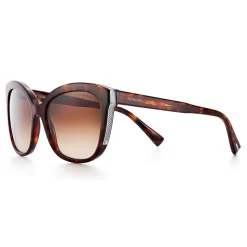 Tiffany & Co. - Square Sunglasses - Tortoise Silver Brown - Tiffany Diamond Point Collection - Tiffany & Co. Eyewear - Avvenice