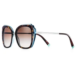Tiffany & Co. - Square Sunglasses - Tortoise Tiffany Blue Brown - Tiffany Infinity Collection - Tiffany & Co. Eyewear - Avvenice