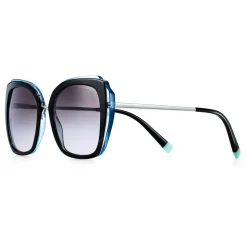 Tiffany & Co. - Square Sunglasses - Black Tiffany Blue Silver - Tiffany Infinity Collection - Tiffany & Co. Eyewear - Avvenice