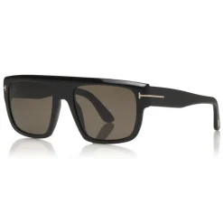 Tom Ford - Alessio Sunglasses - Squared Acetate Sunglasses - Black - FT0699 - Sunglasses - Tom Ford Eyewear - Avvenice