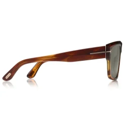 Tom Ford - Alessio Sunglasses - Squared Acetate Sunglasses - Brown - FT0699 - Sunglasses - Tom Ford Eyewear - Avvenice