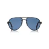 Tom Ford - Alexei Sunglasses - Pilot Aluminum Sunglasses - Ruthenium Black - FT0622 - Sunglasses - Tom Ford Eyewear - Avvenice