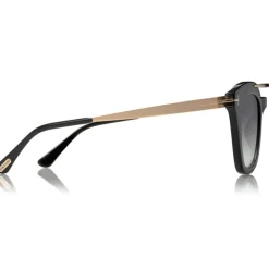 Tom Ford - Anna Sunglasses - Cat-Eye Acetate Sunglasses - Black - FT0575 - Sunglasses - Tom Ford Eyewear - Avvenice