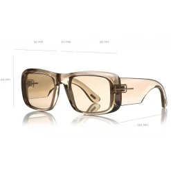 Tom Ford - Aristotele Sunglasses - Square Acetate Sunglasses - FT0731 - Grey - Tom Ford Eyewear - Avvenice