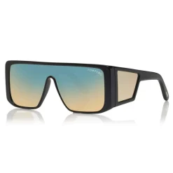 Tom Ford - Atticus Sunglasses - Oversize Rectangular Acetate Sunglasses - FT0710 - Black Gold - Tom Ford Eyewear - Avvenice