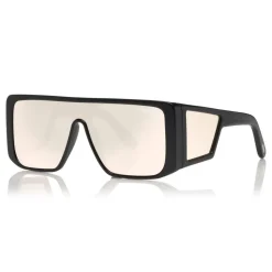 Tom Ford - Atticus Sunglasses - Oversize Rectangular Acetate Sunglasses - FT0710 - Black Smoke - Tom Ford Eyewear - Avvenice