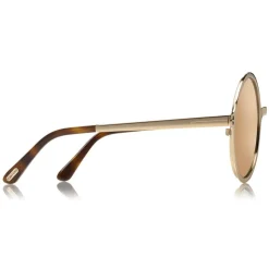 Tom Ford - Ava Sunglasses - Round Metal Sunglasses - Rose Gold Brown - FT0572 - Sunglasses - Tom Ford Eyewear - Avvenice