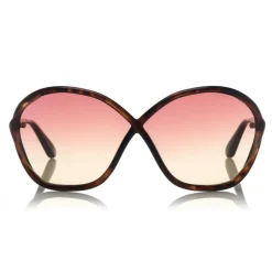 Tom Ford - Bella Sunglasses - Oversized Round Acetate Sunglasses - FT0529 - Dark Havana - Tom Ford Eyewear - Avvenice