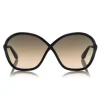 Tom Ford - Bella Sunglasses - Oversized Round Acetate Sunglasses - FT0529 - Black - Tom Ford Eyewear - Avvenice
