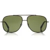Tom Ford - Benton Sunglasses - Navigator Style Sunglasses - Ruthenium Green - FT0693 - Sunglasses - Tom Ford Eyewear - Avvenice