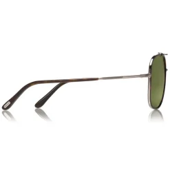 Tom Ford - Benton Sunglasses - Navigator Style Sunglasses - Ruthenium Green - FT0693 - Sunglasses - Tom Ford Eyewear - Avvenice