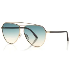 Tom Ford - Binx Sunglasses - Pilot Metal Sunglasses - Rose Gold - FT0681 - Sunglasses - Tom Ford Eyewear - Avvenice