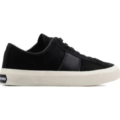 Tom Ford - Black and Cream Logo Patch Sneakers - Tom Ford Exclusive Luxury Collection - Avvenice