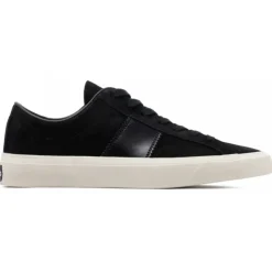 Tom Ford - Black and Cream Logo Patch Sneakers - Tom Ford Exclusive Luxury Collection - Avvenice