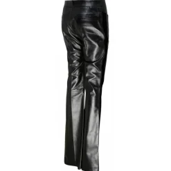 Tom Ford - Black Calf Leather Flared Trousers - Tom Ford Exclusive Luxury Collection - Avvenice