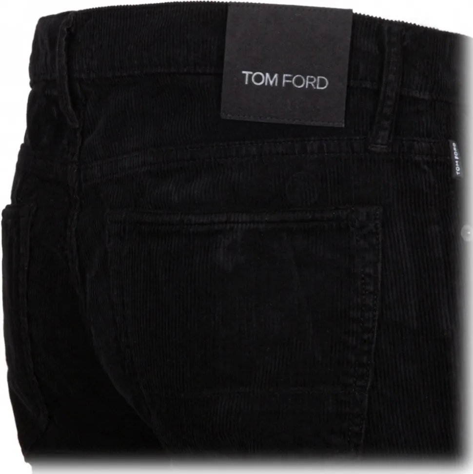 Tom Ford - Black Corduroy Skinny Trousers - Tom Ford Exclusive Luxury Collection - Avvenice
