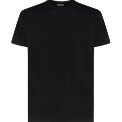 Tom Ford - Black Cotton Round Neck Shirt - Tom Ford Exclusive Luxury Collection - Avvenice