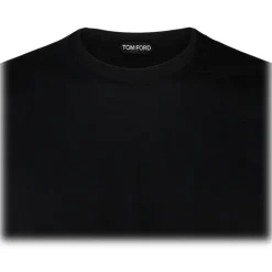 Tom Ford - Black Cotton Round Neck Shirt - Tom Ford Exclusive Luxury Collection - Avvenice
