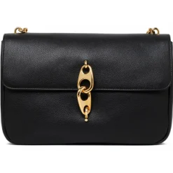 Tom Ford - Black Leather Chain Link Handle Tote Bag - Tom Ford Exclusive Luxury Collection - Avvenice