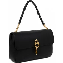 Tom Ford - Black Leather Chain Link Handle Tote Bag - Tom Ford Exclusive Luxury Collection - Avvenice