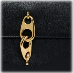 Tom Ford - Black Leather Chain Link Handle Tote Bag - Tom Ford Exclusive Luxury Collection - Avvenice