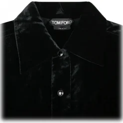 Tom Ford - Black Silk Panelled Buttoned Shirt - Tom Ford Exclusive Luxury Collection - Avvenice