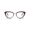 Tom Ford - Block Optical Glasses - Cat-Eye Metal Optical Glasses - Violet - FT5580-B - Optical Glasses - Tom Ford Eyewear - Avvenice