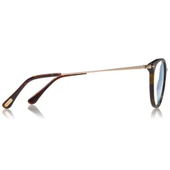 Tom Ford - Blue Block Optical Glasses - Round Optical Glasses - Dark Havana - FT5640-B - Optical Glasses - Tom Ford Eyewear - Avvenice