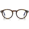 Tom Ford - Blue Block Optical Glasses - Round Optical Glasses - Dark Havana - FT5529-B - Optical Glasses - Tom Ford Eyewear - Avvenice