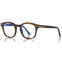 Tom Ford - Blue Block Optical Glasses - Round Optical Glasses - Havana - FT5532-B - Optical Glasses - Tom Ford Eyewear - Avvenice