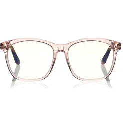 Tom Ford - Blue Block Optical Glasses - Round Optical Glasses - Pink White - FT5481-B - Optical Glasses - Tom Ford Eyewear - Avvenice