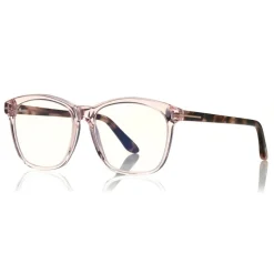 Tom Ford - Blue Block Optical Glasses - Round Optical Glasses - Pink White - FT5481-B - Optical Glasses - Tom Ford Eyewear - Avvenice