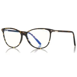 Tom Ford - Blue Block Optical Glasses - Round Optical Glasses - Dark Havana - FT5616-B - Optical Glasses - Tom Ford Eyewear - Avvenice
